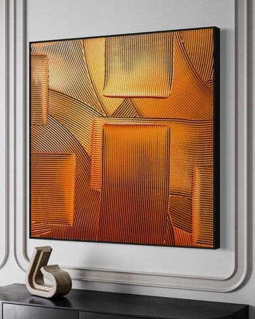 Sarah Schwarzl - Frequency BRONZE ON INDIGO (Frame included)