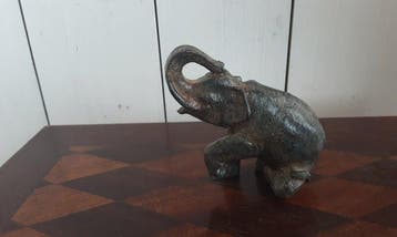 P. Chenet - Beeld, Olifanten - 9 cm - Brons