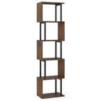 LIVSK Boekenrek met 5 Planken - Geometrisch Ontwerp - Robuus, Verzenden, Nieuw