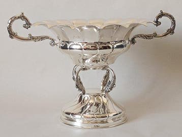 Tafelmiddenstuk - Mythologische Dolfijnen - Zilver,