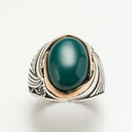 Zonder minimumprijs - Ring Zilver Carneool - Herenring, Sieraden, Tassen en Uiterlijk, Ringen, Nieuw