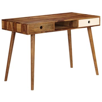 vidaXL Schrijftafel 110x55x76 cm massief acaciahout, Huis en Inrichting, Bureaus, Verzenden, Nieuw