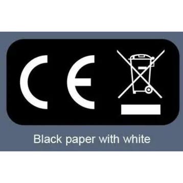 Merkloos CE Markering Sticker - Rechthoekig - Zwart - 20..., Ophalen of Verzenden, Nieuw