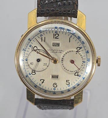 Universal Geneve -18K Armbanduhr - Kalenderkomplikation -, Nieuw