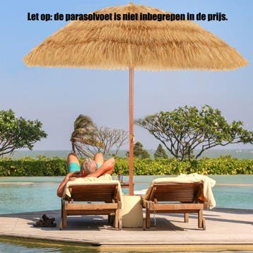 2dekans | Coast 200 cm Kantelbare Strandparasol – Natural –, Ophalen of Verzenden, Zo goed als nieuw