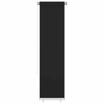 vidaXL Rolgordijn voor buiten 65(B)x230(H) cm HDPE zwart, Verzenden, Nieuw, Zwart