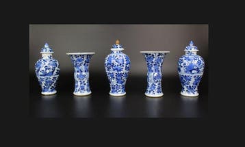 Vaas - Porselein - China - Kangxi (1662-1722) - Miniature