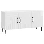 vidaXL TV-kast Hoogglans Wit 99 x 34,5 x 50 cm Bewerkt hout, Minder dan 50 cm, Verzenden, Nieuw, Minder dan 100 cm