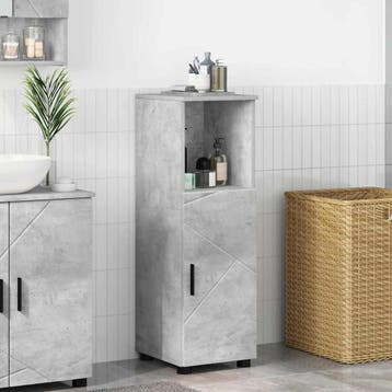 vidaXL Badkamer Kast Beton Grijs 30 x 35 x 95 cm Bewerkt, Verzenden, Nieuw