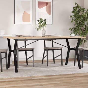 vidaXL Eettafel Y-frame 180x90x75,5 cm massief grenenhout en, Verzenden, Nieuw