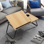 Opklapbare Laptoptafel Verstelbaar Met Bekerhouder, Verzenden, Nieuw