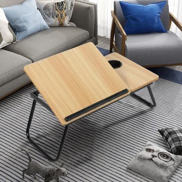 Opklapbare Laptoptafel Verstelbaar Met Bekerhouder, Verzenden, Nieuw