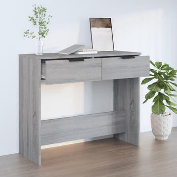 vidaXL Wandtafel 90x36x75 cm bewerkt hout grijs sonoma, Verzenden, Nieuw, 60 cm of meer