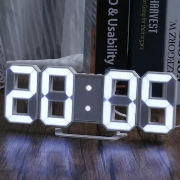 3D LED Digitale Wekker – Wand/Bureauklok Tijd Datum Temp, Verzenden, Nieuw