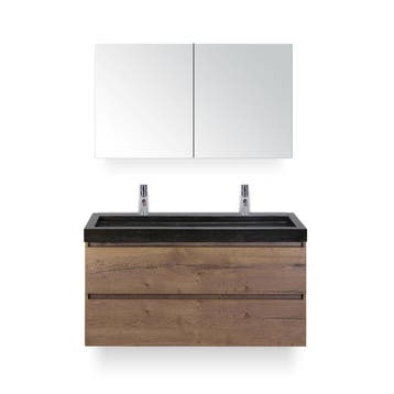 Maxx XL Badmeubelset 120 cm - Tabacco - Wastafel Lucca Enkel, Ophalen of Verzenden, Nieuw