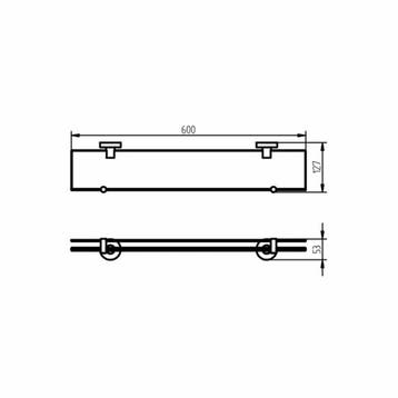 Planchet Kosmos Glas 60x10 cm Mat Wit, Huis en Inrichting, Ophalen of Verzenden, Nieuw