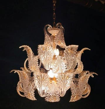 Wandlamp - Muranoglas - Drie-niveausstructuur met een, Antiek en Kunst