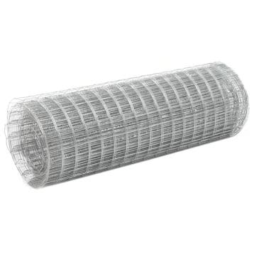 vidaXL Kippengaas 25x0,5 m gegalvaniseerd staal, Verzenden, Nieuw, IJzer, Minder dan 1 meter
