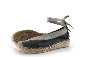Shabbies Amsterdam Espadrilles in maat 39 Grijs, Shabbies Amsterdam, Verzenden, Zo goed als nieuw, Grijs