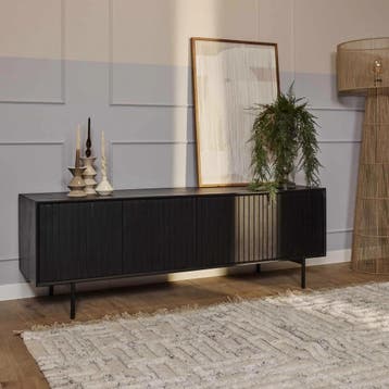 Tv meubel Madison Black | 165 cm | Starfurn, Huis en Inrichting, Ophalen of Verzenden, Nieuw