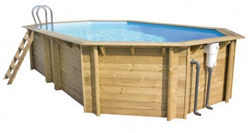Weva Octo+ 640 houten zwembad (hoogte 1,46), Tuin en Terras, Zwembaden, Verzenden, Nieuw