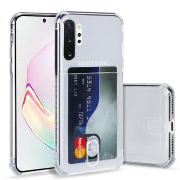 Galaxy Note 10 Plus Transparant TPU Hoesje Met Pasjesvakje, Ophalen of Verzenden, Nieuw