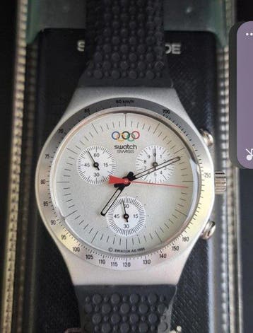 Swatch - olympia logo time cut (olympic Atlanta 1996) -, Sieraden, Tassen en Uiterlijk, Nieuw