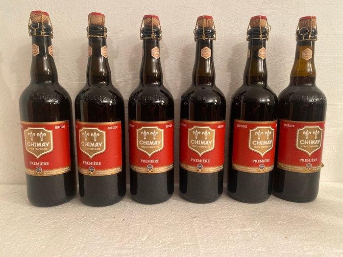 Chimay - Première 2016 - 75cl - 6 flessen, Verzamelen, Wijnen
