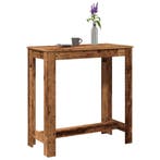 Bartafel 102x50x103,5 cm bewerkt hout oud houtkleurig, Huis en Inrichting, Tafels | Eettafels, Verzenden, Nieuw