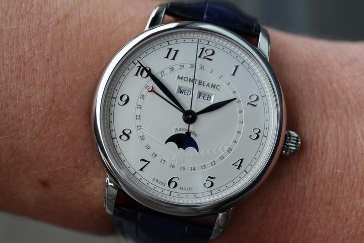 Horloge Montblanc Star Legacy Full Calendar 10/25 als nieuw, Sieraden, Tassen en Uiterlijk, Horloges | Heren, Leer, Zo goed als nieuw
