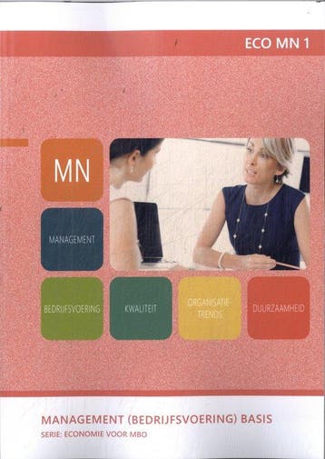 9789400240308 ECO MN 1 Management (bedrijfsvoering) basis, Verzenden, Zo goed als nieuw, Jeroen Van Esch