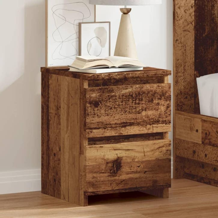 vidaXL Nachtkastjes 2 st 30x30x40 cm bewerkt hout oud, Huis en Inrichting, Slaapkamer | Nachtkastjes, Nieuw, Hout, Verzenden