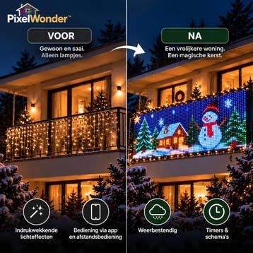 PixelWonder SMART RGB LED Lichtgordijn | Kerstverlichting, Verzenden, Nieuw