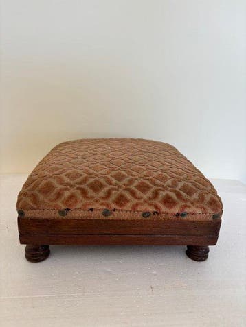 Kruk - Hout, Walnoot, Textiel - Knielbank van walnoot