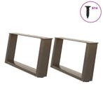 vidaXL Salontafelpoten 2 st U-vormig 70x(30-31) cm staal, Verzenden, Nieuw