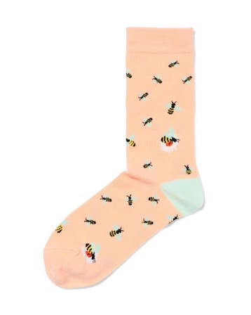 HEMA Sokken voor volwassenen just bee yourself zalmroze, Kleding | Dames, Verzenden, Nieuw
