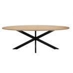 Ellips stervoet vergadertafel, 220x110cm, Overige plaatsen, Ophalen of Verzenden, Nieuw in verpakking, Tafel