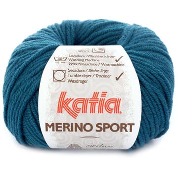 Katia Concept Merino Sport - 33 donkerturquoise - Wol Gare, Hobby en Vrije tijd, Breien en Haken, Ophalen of Verzenden, Nieuw