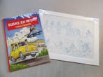 Suske en Wiske 352 - Originele halve pagina in schets - Team, Boeken, Stripboeken, Nieuw