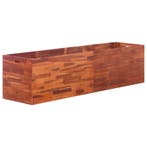 vidaXL Plantenbak verhoogd 200x50x50 cm acaciahout, 100 cm of meer, Verzenden, Nieuw, Hout