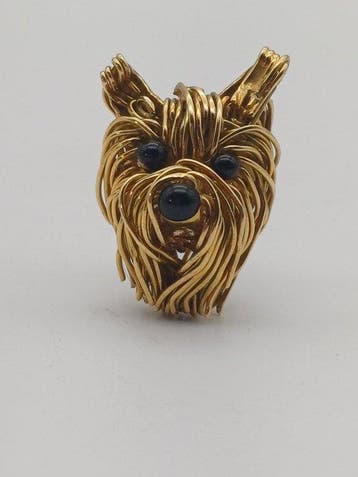 Broche - 18 karaat Geel goud, Sieraden, Tassen en Uiterlijk, Antieke sieraden