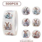 Sluitstickers paashaas easter pasen voorjaar rond etiket 2,5, Ophalen of Verzenden, Nieuw