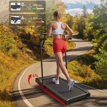 MJWW Opvouwbare Loopband met 6% Incline, 3.8mph/6kph, LCD Sc, Verzenden, Nieuw
