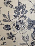 Art Nouveau-stof Giardino in Blu Exclusieve boheemse stof, Antiek en Kunst