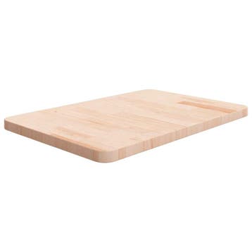 vidaXL Wastafelblad 60x40x2,5 cm onbehandeld massief, Verzenden, Nieuw, Bruin