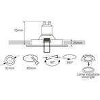 Spot Armatuur GU10 - Pragmi Alpin Pro - GU10 Inbouwspot -, Metaal of Aluminium, Nieuw, Ophalen of Verzenden, Led