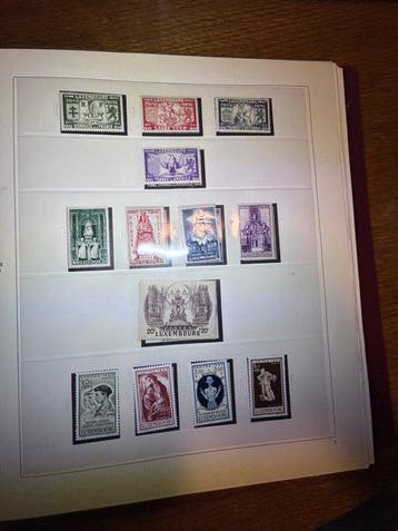 Luxemburg - Luxemburg – Belangrijk lot MNH en album Safe, Gestempeld