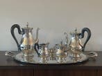 Christofle - Koffie- en theeservies (7) - Verzilverd, Hout