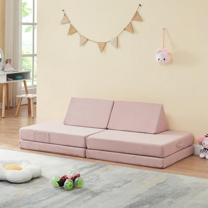 Speelbank Norhulta 5-delig kinderbank 150x66x45,5 cm roze [e, Huis en Inrichting, Banken | Sofa's en Chaises Longues, Verzenden