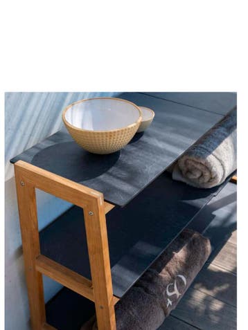 4 Seasons Outdoor Liv teak tuinkast met 3 HPL planken -, Tuin en Terras, Nieuw